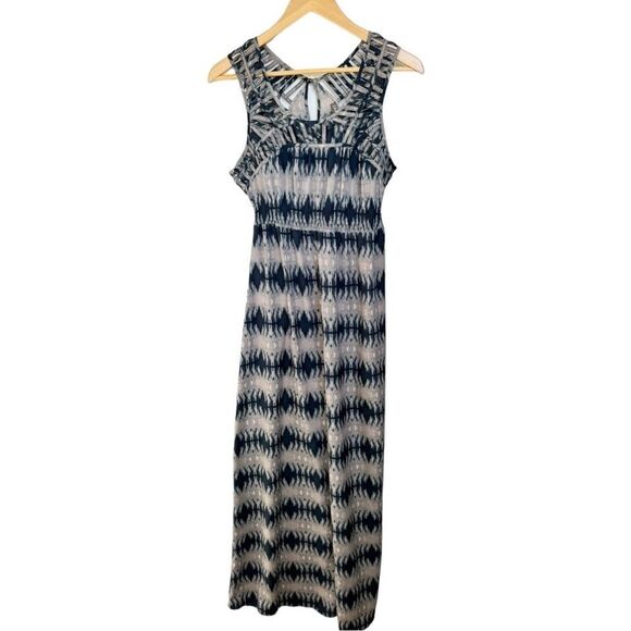 Charlie Jade Sleeveless Lightweight Blue Smocked Cut Out Maxi Dress. Small. - Picture 1 of 9
